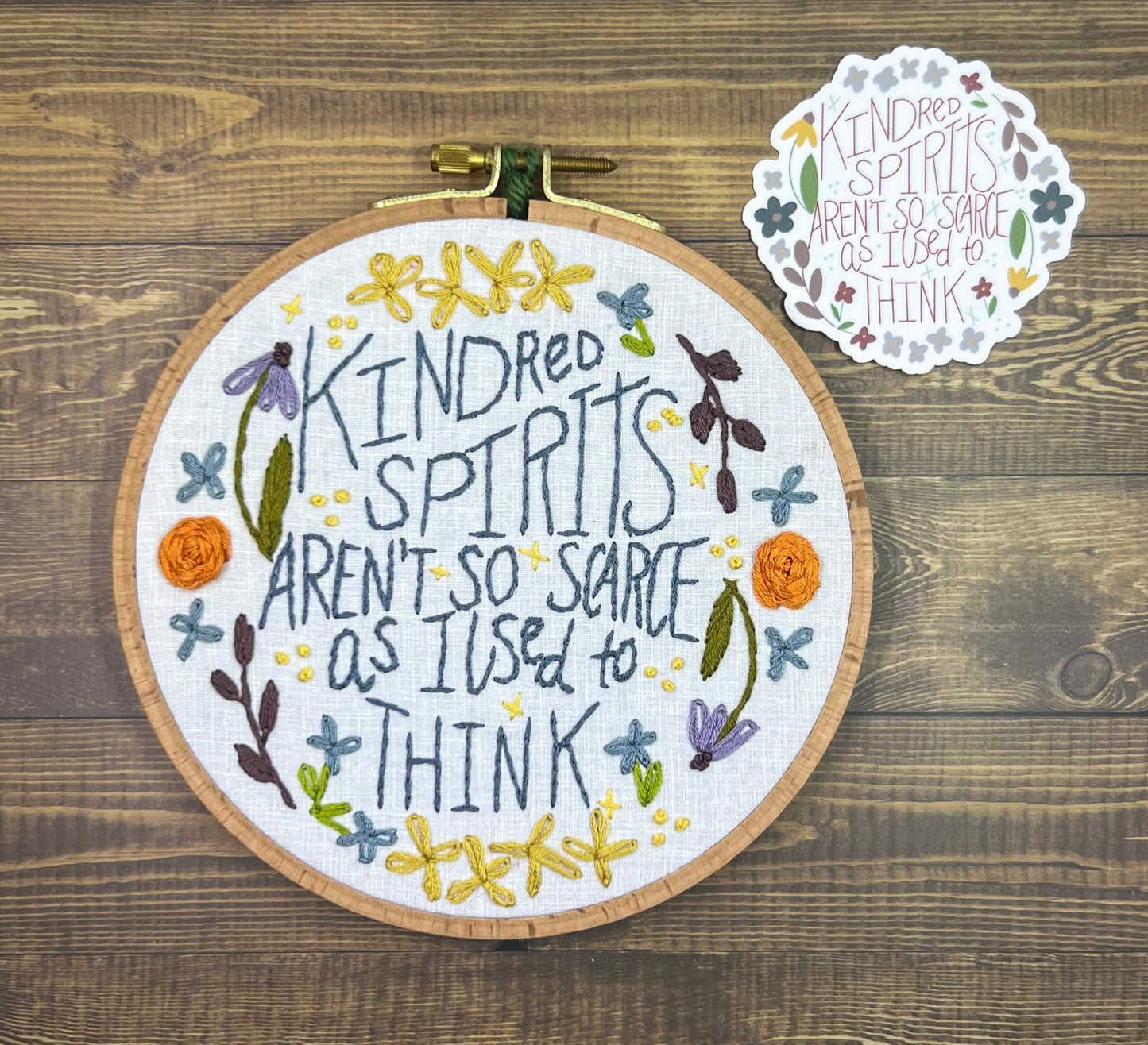 Vinyl STICKER | Anne Shirley Quote | Kindred Spirits Aren't Scarce Quote | Water Bottle Laptop Decal | Anne of Green Gables Gift |