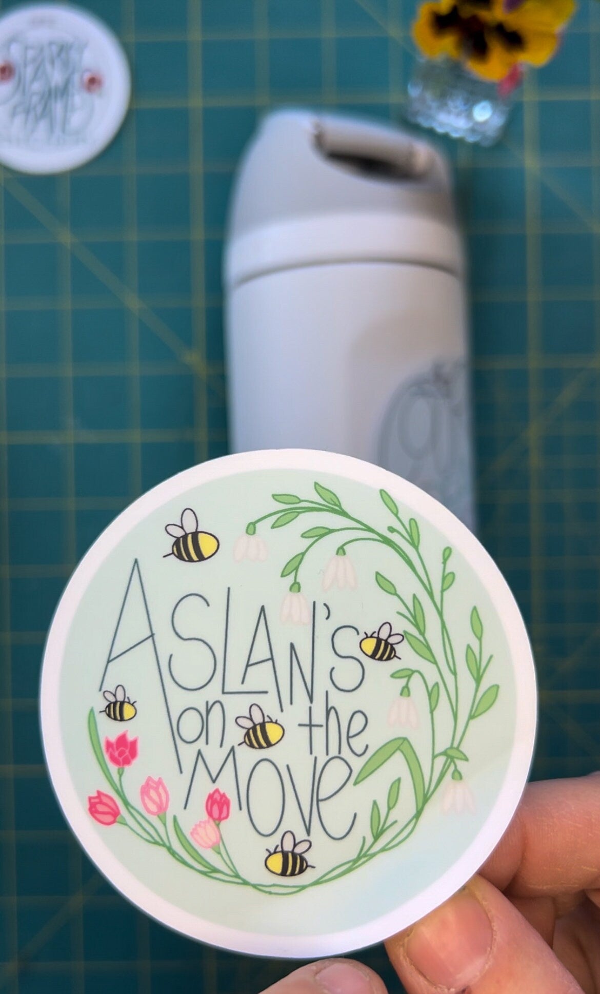 Vinyl STICKER (3 inch) | CS Lewis Chronicles of Narnia | Aslan's on the Move | Water Bottle Laptop Decal | The Lion The Witch & The Wardrobe