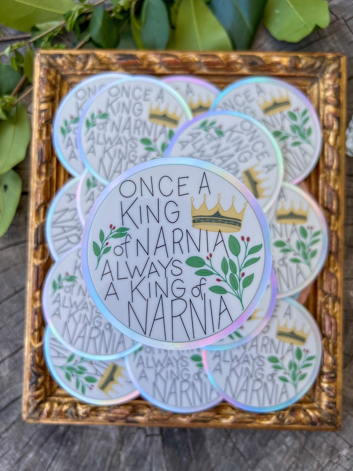 Vinyl STICKER 3 inch | Once a King of Narnia | CS Lewis Chronicles of Narnia | Water Bottle Laptop Decal | The Lion The Witch & The Wardrobe