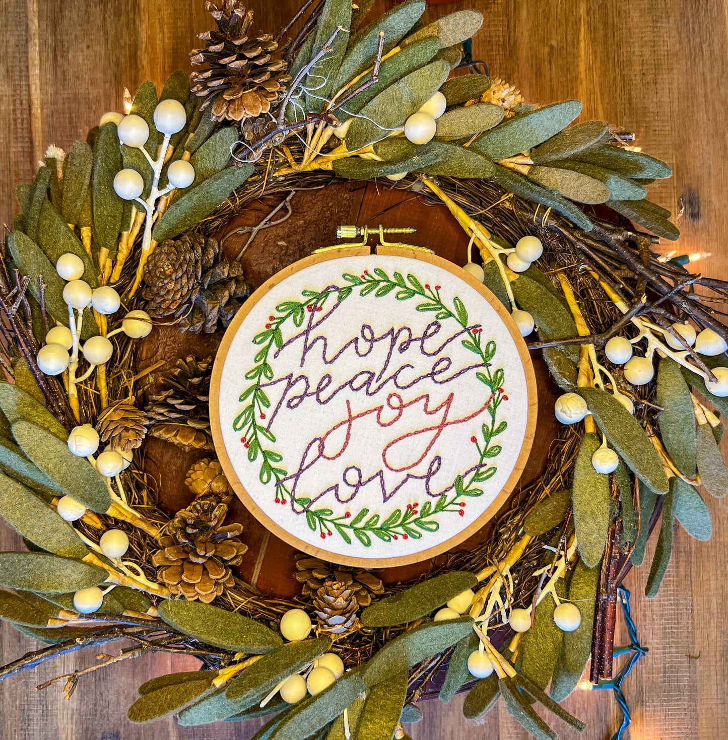 PDF Pattern for the Complete Embroidered Advent Wreath