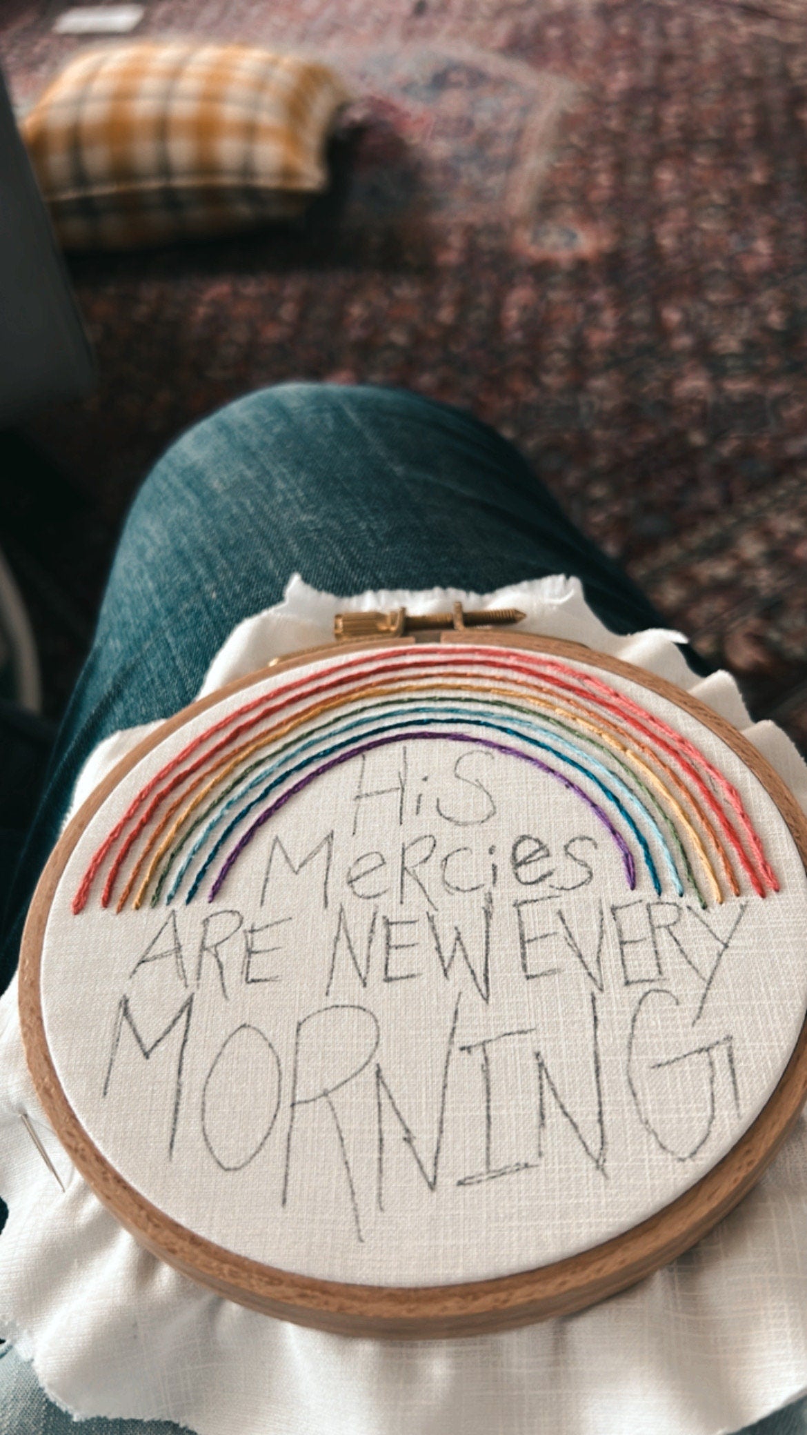 FULL DIY Embroidery Kit | Rainbow | You Art My Sunshine | Learn to Hand Embroider with full instructions and Videos | Mental Health Break