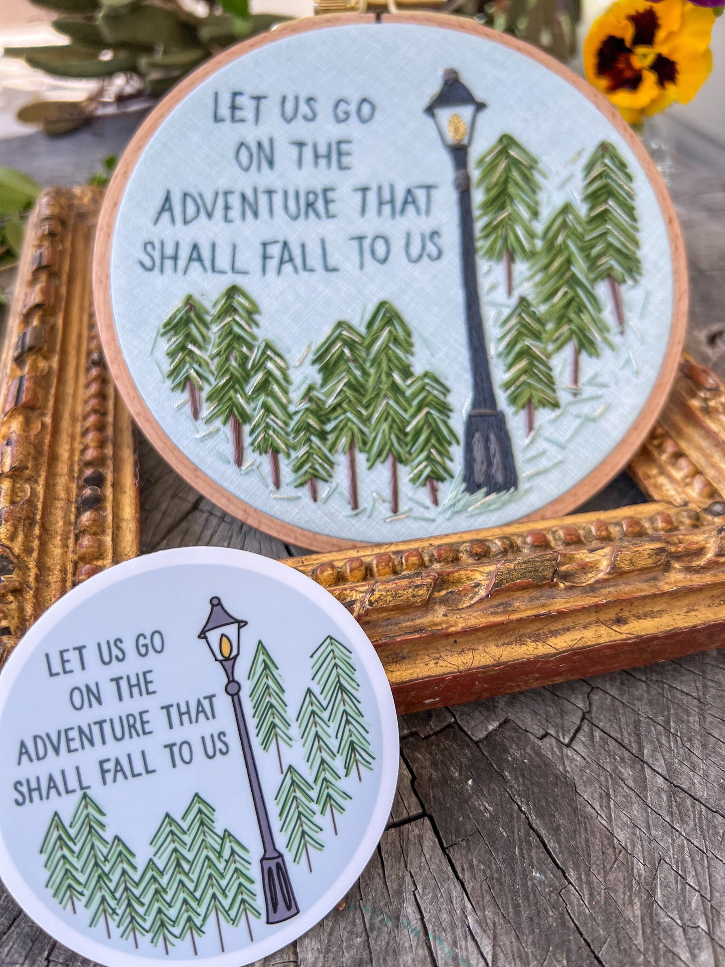 Vinyl STICKER | Let Us Go on The Adventure that Shall Fall to Us | Chronicles of Narnia | Water Bottle Laptop Decal | Lion Witch Wardrobe