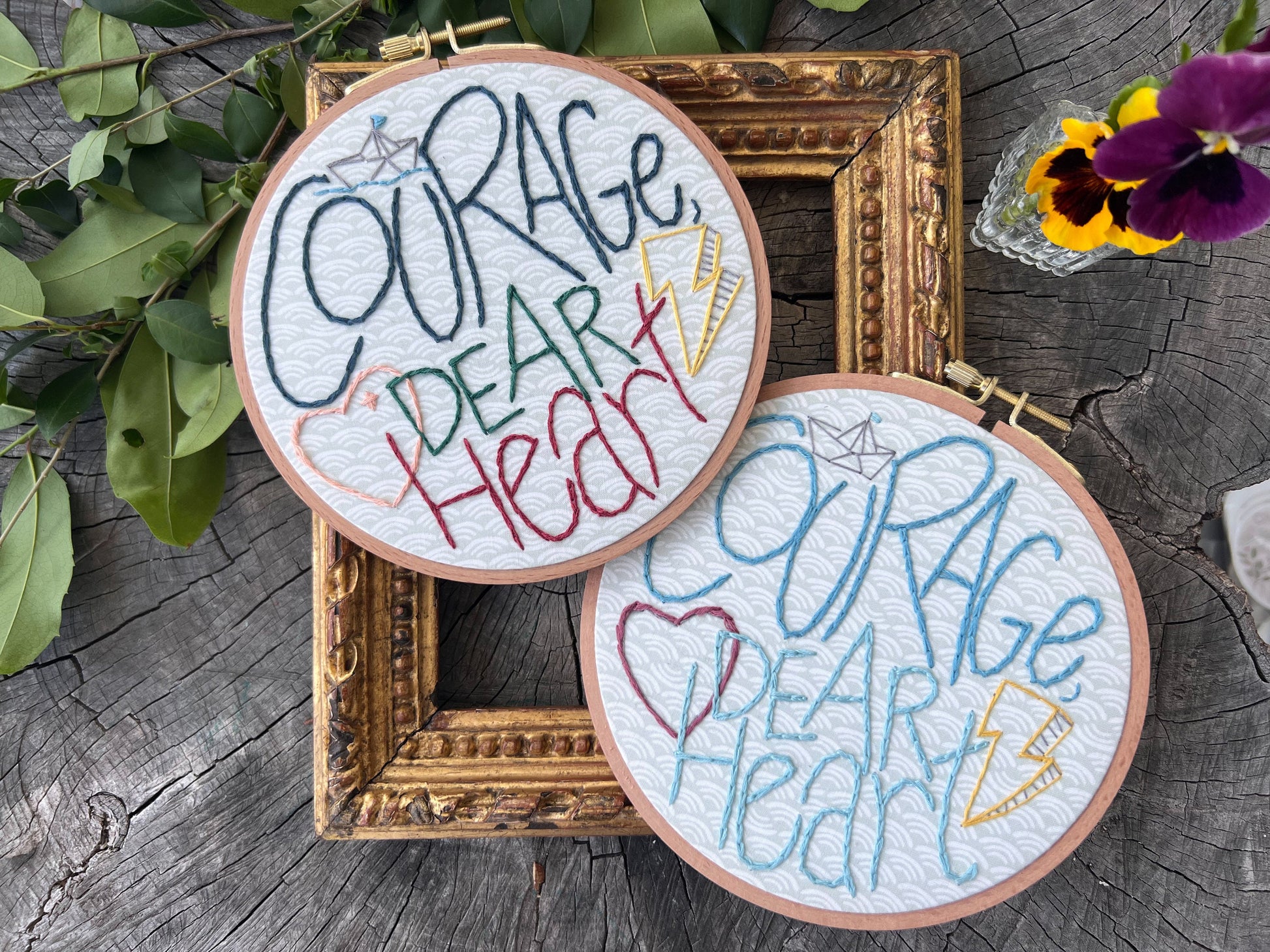 Hand Embroidery FULL kit DIY | CS Lewis Chronicles of Narnia | Courage Dear Heart Quote | Beginner Friendly Craft Kit | Lion Witch Wardrobe