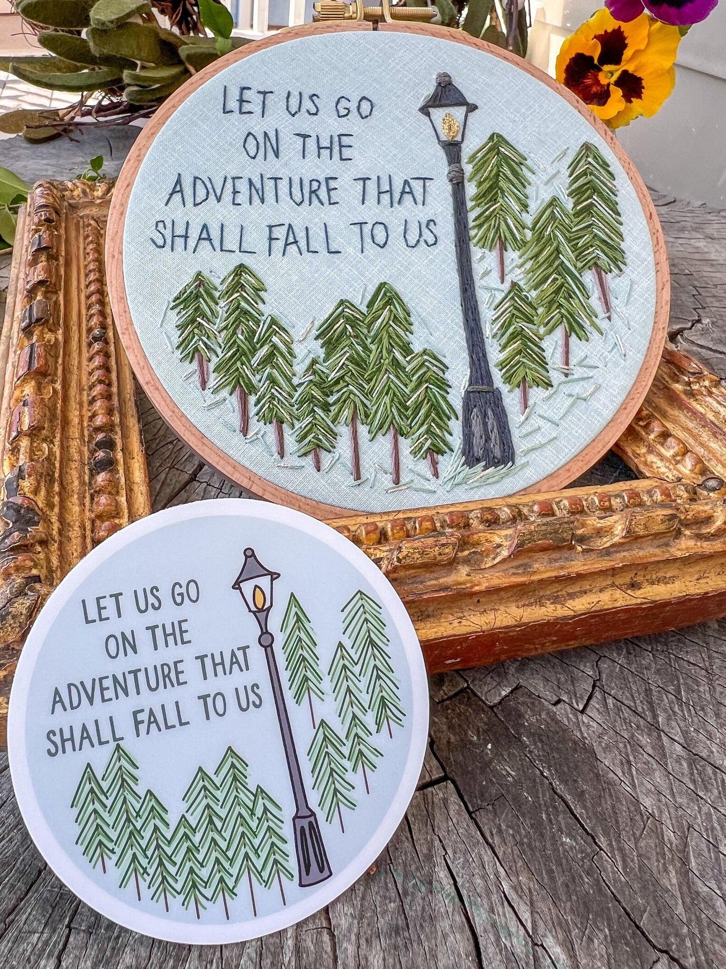 Vinyl STICKER | Let Us Go on The Adventure that Shall Fall to Us | Chronicles of Narnia | Water Bottle Laptop Decal | Lion Witch Wardrobe