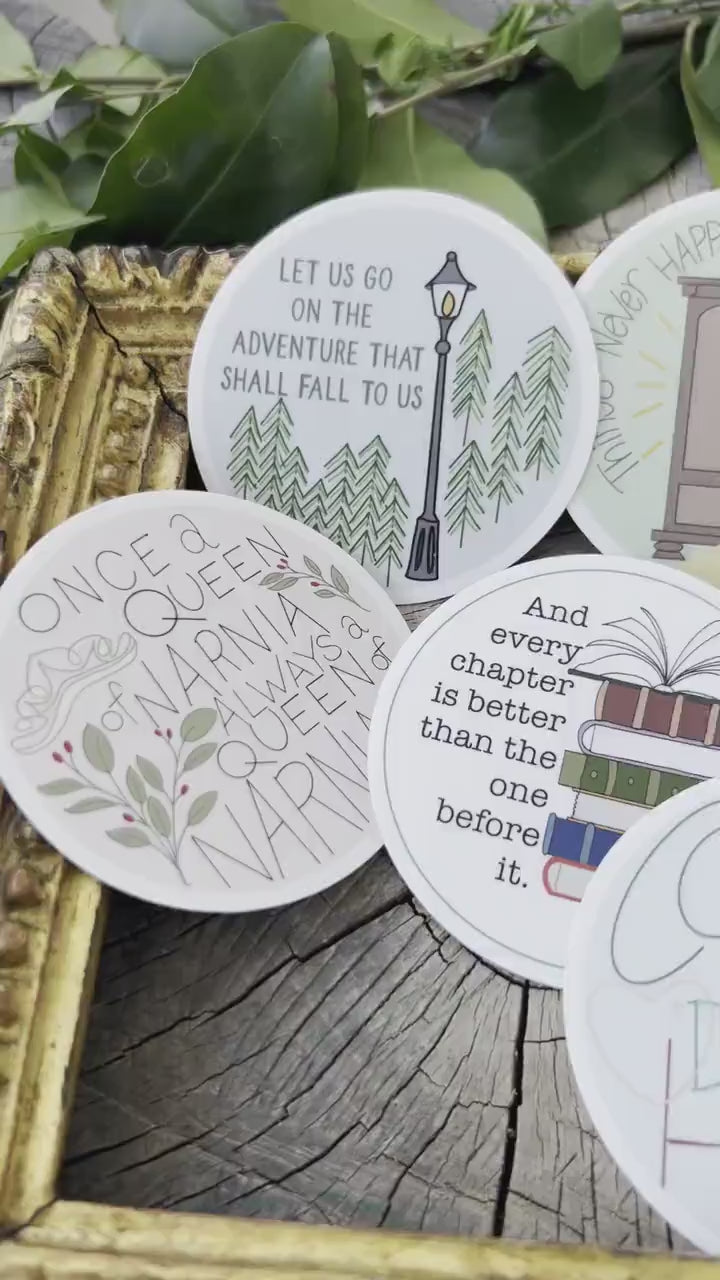 Vinyl STICKER | Let Us Go on The Adventure that Shall Fall to Us | Chronicles of Narnia | Water Bottle Laptop Decal | Lion Witch Wardrobe